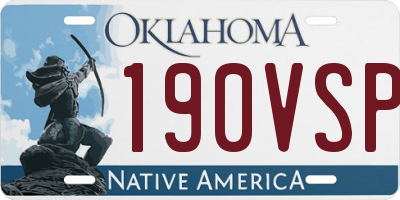 OK license plate 190VSP
