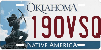OK license plate 190VSQ