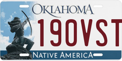 OK license plate 190VST