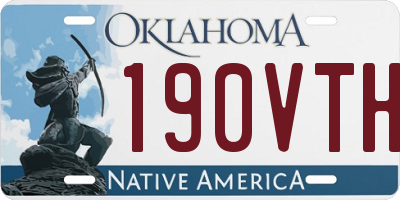 OK license plate 190VTH