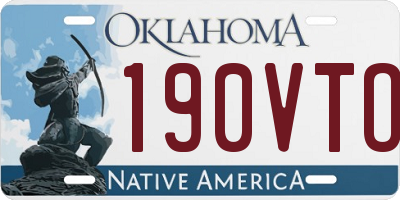 OK license plate 190VTO