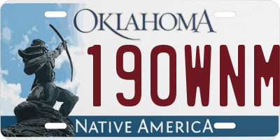 OK license plate 190WNM