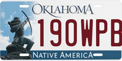OK license plate 190WPB