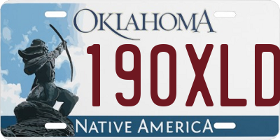 OK license plate 190XLD