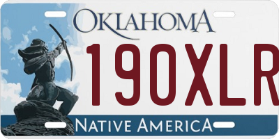OK license plate 190XLR