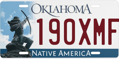 OK license plate 190XMF