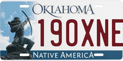 OK license plate 190XNE