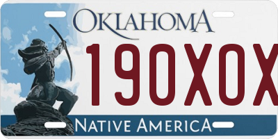 OK license plate 190XOX