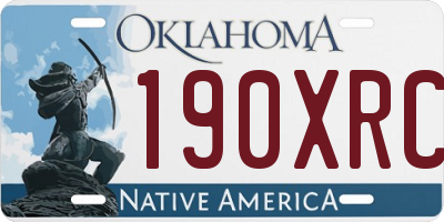 OK license plate 190XRC
