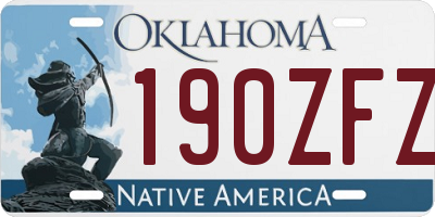 OK license plate 190ZFZ