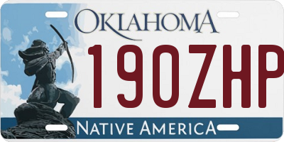 OK license plate 190ZHP