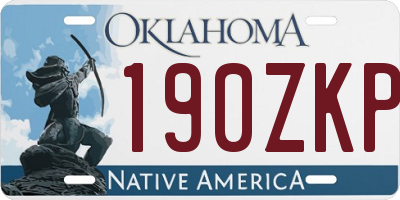 OK license plate 190ZKP