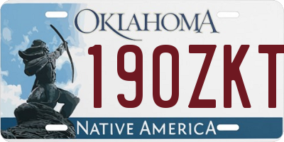 OK license plate 190ZKT