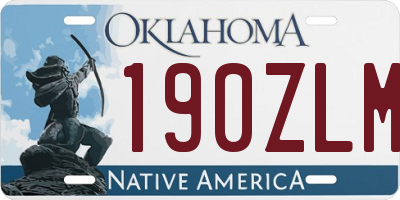 OK license plate 190ZLM