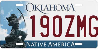 OK license plate 190ZMG
