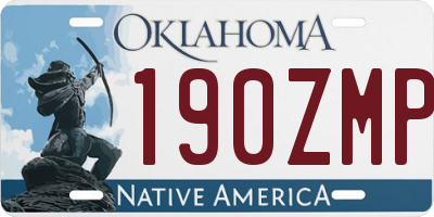 OK license plate 190ZMP