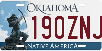 OK license plate 190ZNJ