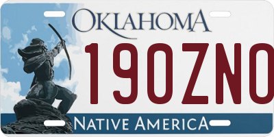 OK license plate 190ZNO