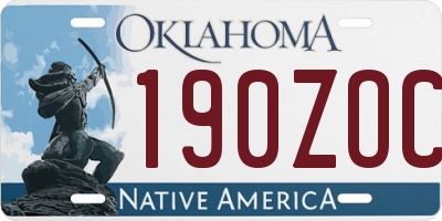 OK license plate 190ZOC