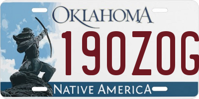 OK license plate 190ZOG