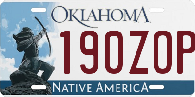 OK license plate 190ZOP