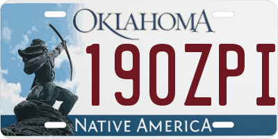 OK license plate 190ZPI