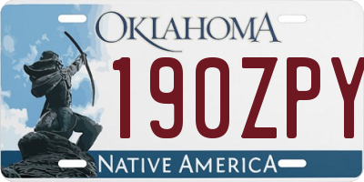 OK license plate 190ZPY
