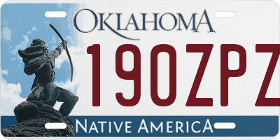 OK license plate 190ZPZ