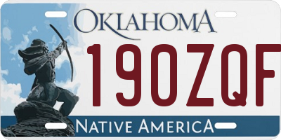 OK license plate 190ZQF