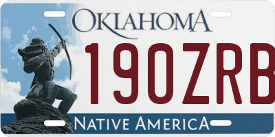 OK license plate 190ZRB