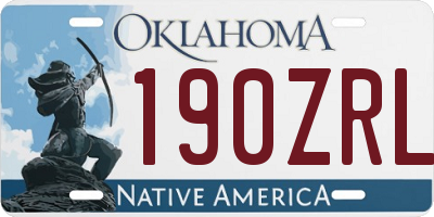 OK license plate 190ZRL