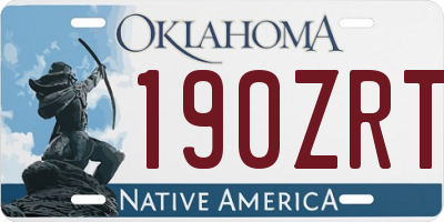 OK license plate 190ZRT