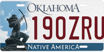 OK license plate 190ZRU