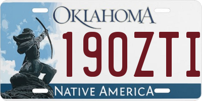 OK license plate 190ZTI