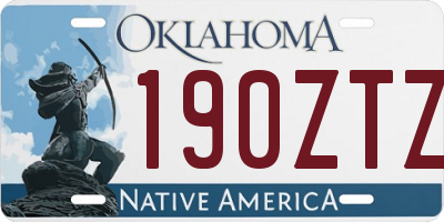 OK license plate 190ZTZ