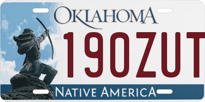 OK license plate 190ZUT