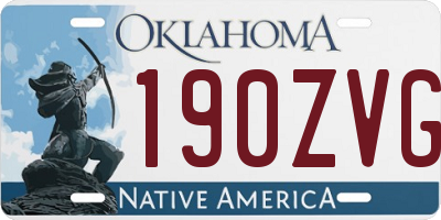 OK license plate 190ZVG