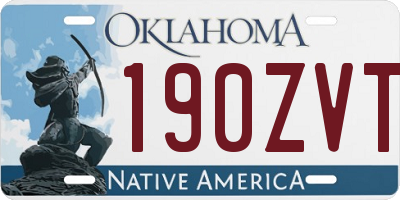 OK license plate 190ZVT