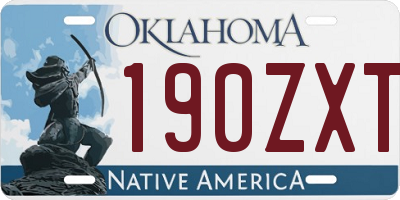 OK license plate 190ZXT