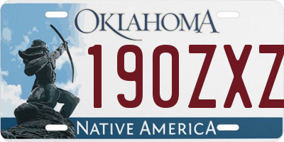 OK license plate 190ZXZ