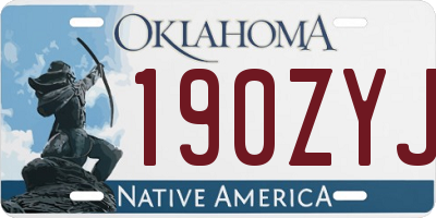 OK license plate 190ZYJ