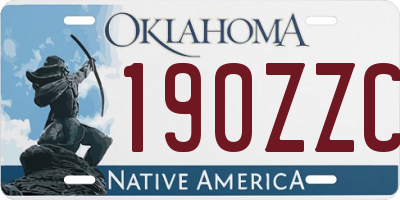 OK license plate 190ZZC