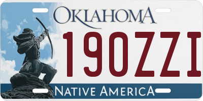 OK license plate 190ZZI