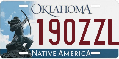 OK license plate 190ZZL