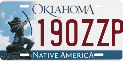 OK license plate 190ZZP