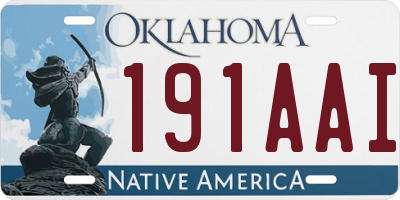 OK license plate 191AAI