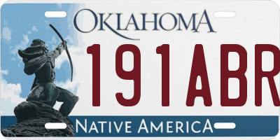 OK license plate 191ABR