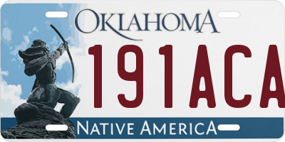 OK license plate 191ACA