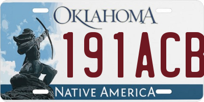 OK license plate 191ACB