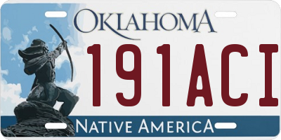 OK license plate 191ACI